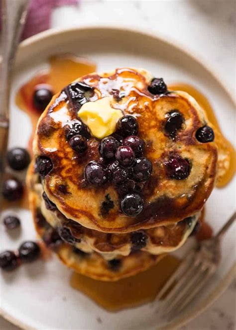 Extra Fluffy Blueberry Pancakes | RecipeTin Eats