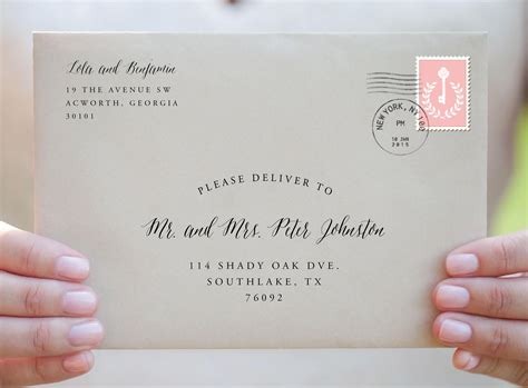 Printable Envelope Addressing-Address Template-Printable | Addressing envelopes wedding ...