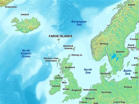 Map of Faroe Islands In Europe • Mapsof.net