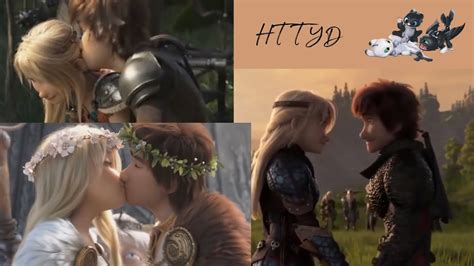 Hiccup And Astrid Kiss How To Train Your Dragon 2