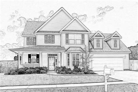 House Sketch by eaglespare on DeviantArt | House design drawing, Dream house drawing, House sketch