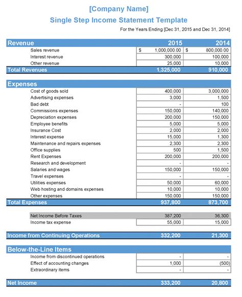 Fresh Corporate Financial Statement Template ~ Premium Worksheet in Financial Statements ...