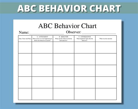 Abc Charts For Behaviour Autism - Image to u