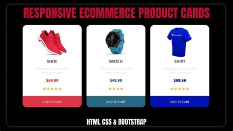 Complete Responsive Ecommerce Product Cards Using HTML CSS & BOOTSTRAP | Product Cards Bootstrap ...