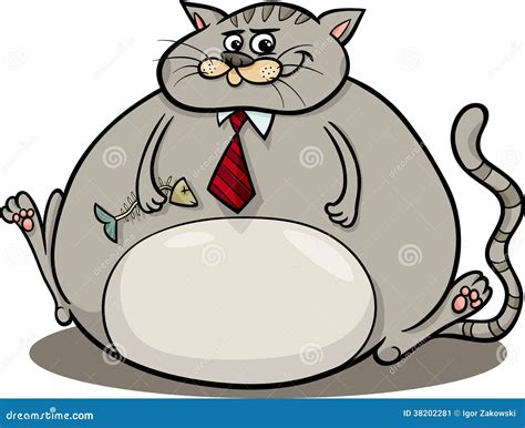 Fat Cat Saying Cartoon Illustration Stock Vector - Illustration of businessman, deep: 38202281