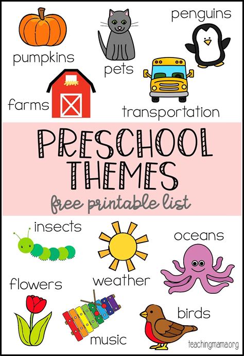 Preschool Theme Ideas