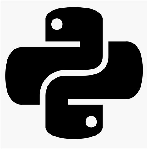 Python1600 - Python Logo Black, HD Png Download - kindpng