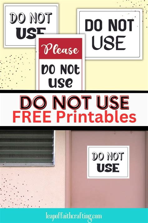 Do not use sign printable 3 free designs – Artofit