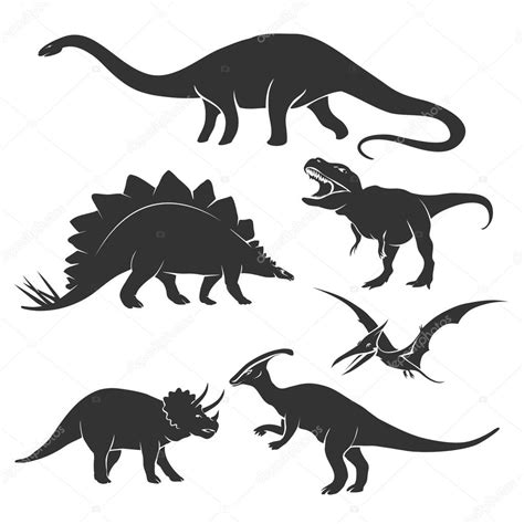 Dinosaur Silhouettes Vector Vector De Stock Mssa | The Best Porn Website