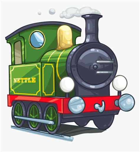 Transparent Steam Locomotive Clipart - Cartoon Of Railway Engine, HD Png Download - kindpng