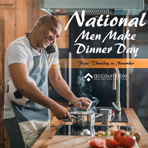 National Men Make Dinner Day | Men, Dinner, National