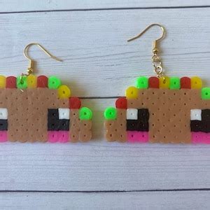 Cute Food Perler Bead Earrings - Etsy