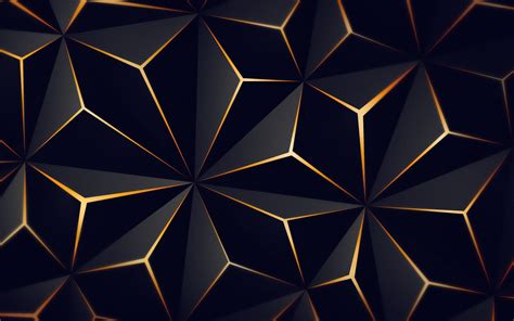 3840x2400 Triangle Solid Black Gold 4k 4K ,HD 4k Wallpapers,Images,Backgrounds,Photos and Pictures