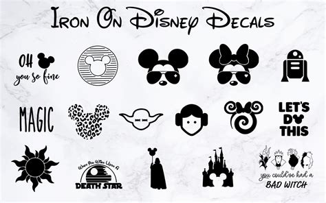 Disney Iron on Decals for Matching T-shirts Disney Shirts - Etsy