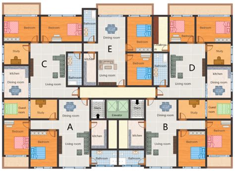 Apartment Building Floor Plans With Dimensions | Two Birds Home