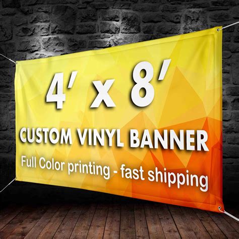 4x8' Custom Banners Vinyl Banner printing 13oz full | Etsy