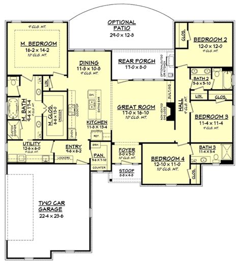 Exploring Simple 4 Bedroom Ranch House Plans - House Plans