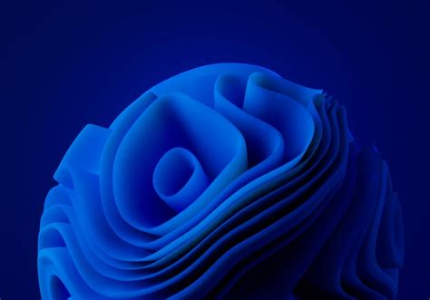 Premium Photo | 3d wallpaper blue shape windows 11 style Wavy swirly fabric on blue background ...