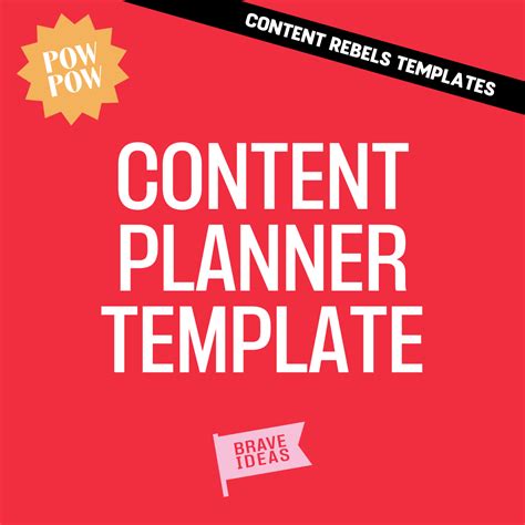 Content Planner Template | Content Rebels