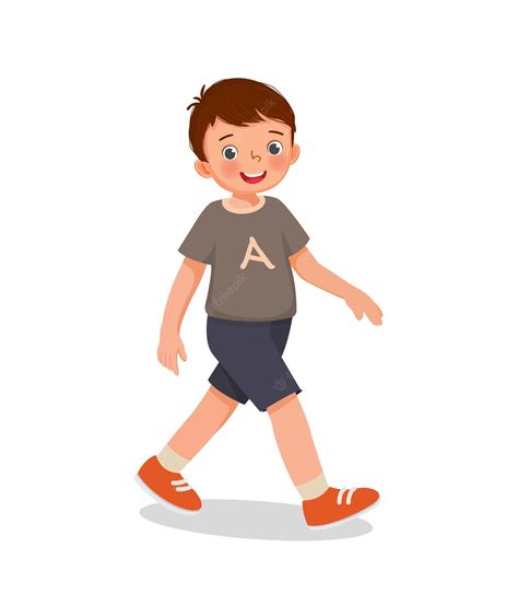 Boy Walking Alone Clipart