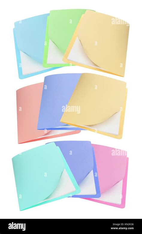 Manila Folders on White Background Stock Photo - Alamy