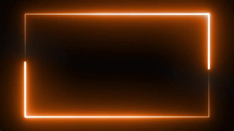 square flowing orange neon light frame on black background 12960986 Stock Video at Vecteezy