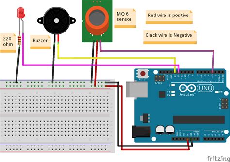 Gas Sensor Arduino Tinkercad