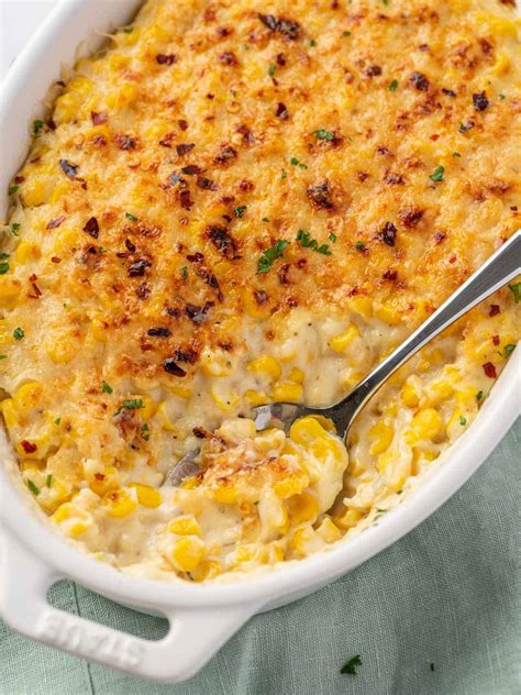 Easy Creamy Cheesy Corn Casserole from scratch - The Food Makeup