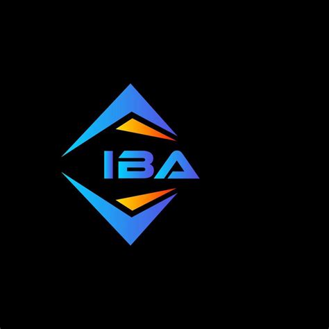 IBA abstract technology logo design on Black background. IBA creative initials letter logo ...