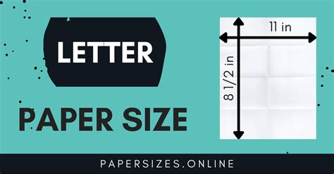 Letter Paper Size And Dimensions - Paper Sizes Online