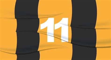 Premium Vector | Orange footballer's number on a football jersey 11 numbered print sports tshirt ...