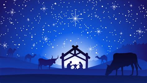 Nativity Scene Christmas Wallpaper Wall Mural