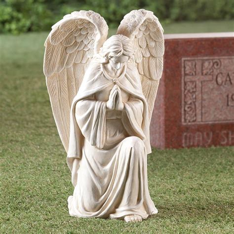 Fox Valley Traders WalterDrake Resin Angel Statue - Religious Garden Statue Remembrance Memorial ...