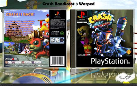 Crash Bandicoot: Warped PlayStation Box Art Cover by Hawpoka