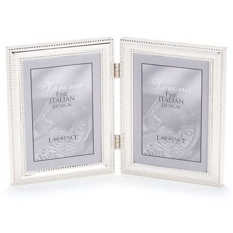 510780D Silver Plated Double Bead 8x10 Hinged Double Picture Frame - Walmart.com