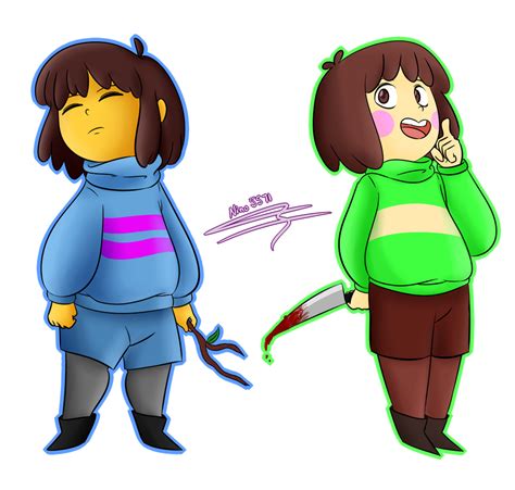 Frisk and Chara by Nino5571 on DeviantArt