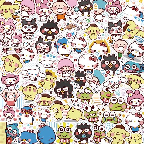 Buy Goodern 80PCS Sanrio Stickers Anime Cute Kawaii Stickers Kuromi and My Melody Stickers ...