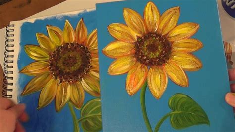 Acrylic Sunflower Painting