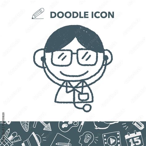 Doodle Doctor Stock Vector | Adobe Stock