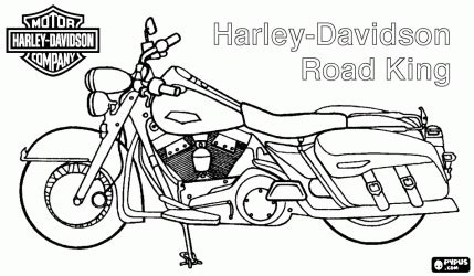 Harley-Davidson Road King. Harley Motorcycle coloring page | Harley davidson wallpaper, Harley ...