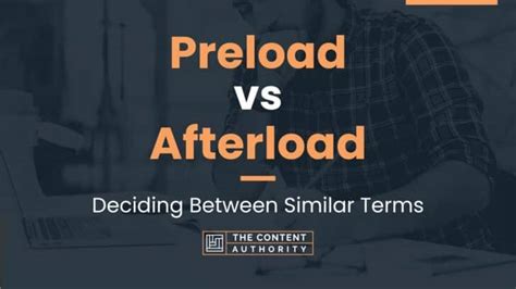 Preload vs Afterload: Deciding Between Similar Terms