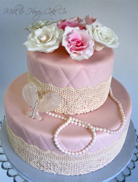 Elegant Bridal Shower Cake - CakeCentral.com