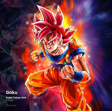 Goku Super Saiyan God by Sevolfo on DeviantArt