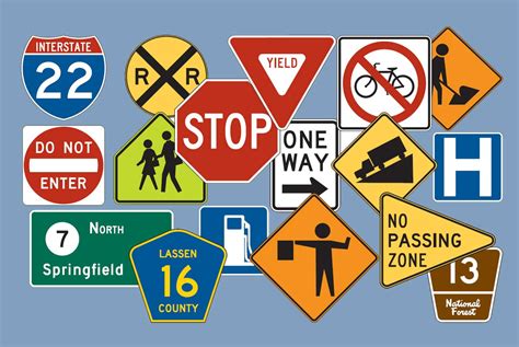 Shapes and Colors of Traffic Signs - Free DMV Test