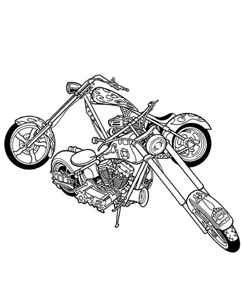 Harley Davidson bike coloring page to print