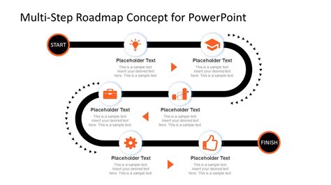 Multi Step PowerPoint Roadmap Timeline - SlideModel