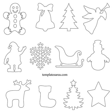 Printable Christmas Decorations Cutouts – Two Birds Home