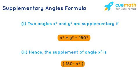 Supplementary Angles Formula - Learn the Formulas Related to Supplementary Angles