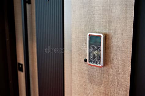 Coded digital door lock stock image. Image of electronic - 275197465