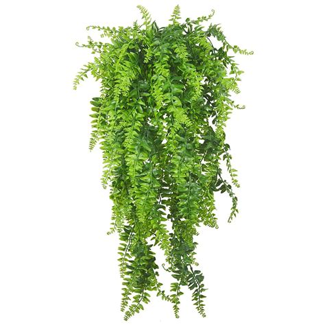 Plants Vines Fern Persian Rattan Fake Hanging Plant faux hanging Boston ferns flowers Vine ...